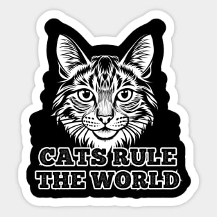 Cats Rule the World Sticker